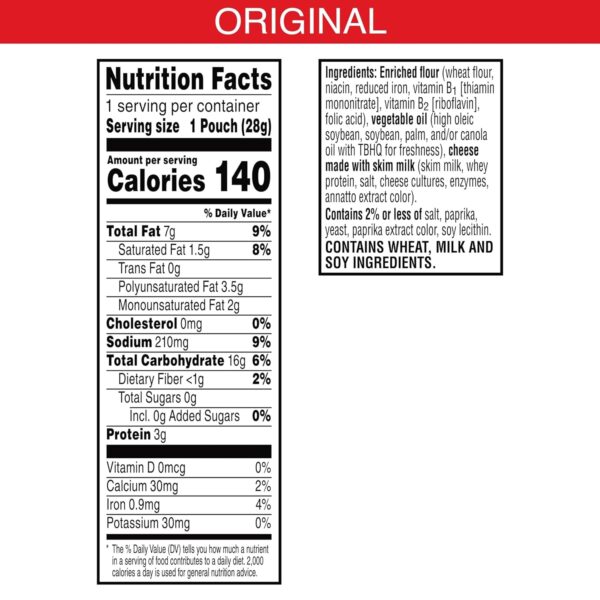Cheez-It Cheese Crackers, Baked Snack Crackers, Lunch Snacks, Original (40 Packs) - Image 3