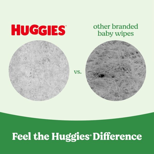 Huggies Natural Care Sensitive Baby Wipes, Unscented, Hypoallergenic, 99% Purified Water, 12 Flip-Top Packs (768 Wipes Total), Packaging May Vary - Image 6